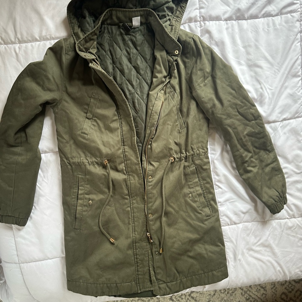 H&M Divided Army Green Quilted Jacket